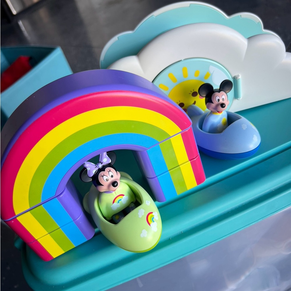 Disney Playmobil Junior Mickey Minnie Cloud Home Colorful Rainbow Playset Set